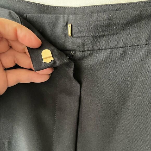 𝅺st John Caviar black wide leg wool pants size 10 - Picture 6 of 12